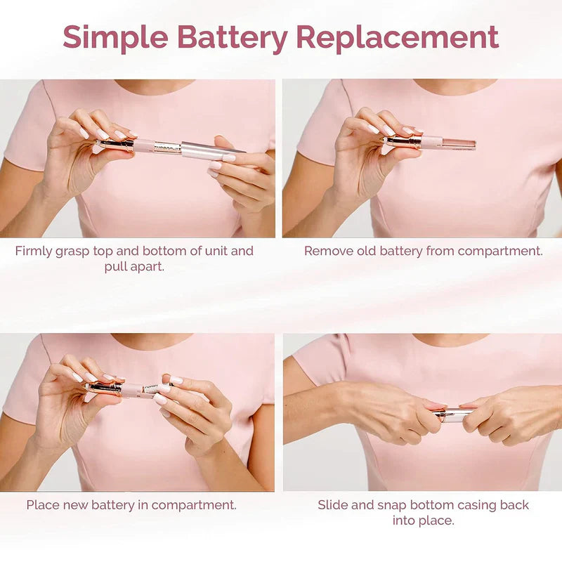 Eyebrow Trimmer White Color Flawless Rechargeble